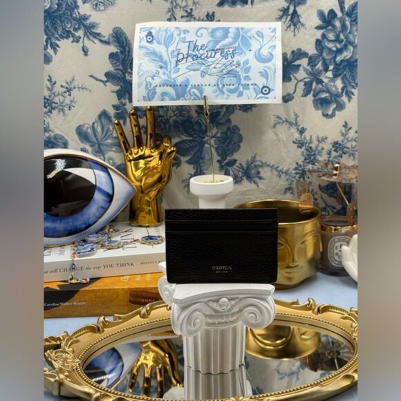 🆕 OROTON 🧿 NWOT Margot Card Sleeve, Black Leather Cardholder - Picture 2 of 15